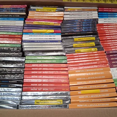 APPROXIMATELY 100 BRAND NEW CDS TO INCLUDE; THE BEATLES, ELBOW, TAYLOR SWIFT AND NOW