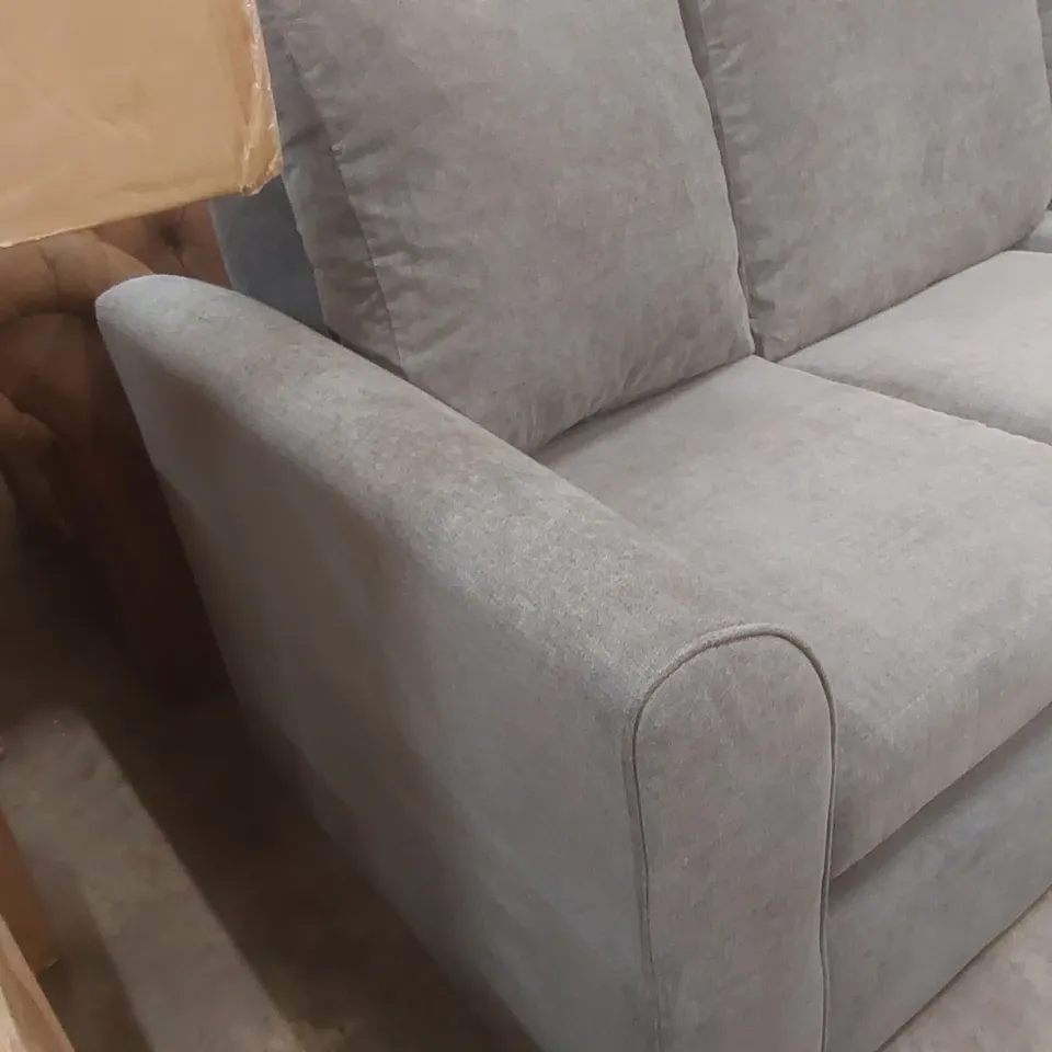 QUALITY DESIGNER FABRIC UPHOLSTERED GREY SOFA