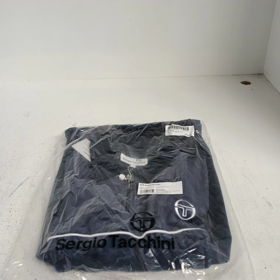 SERGIO TACCHINI CARDONA VELOUR POLO NAVY – LARGE