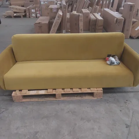 TEDDY SOFA 3 SEATER IN VELVET YELLOW