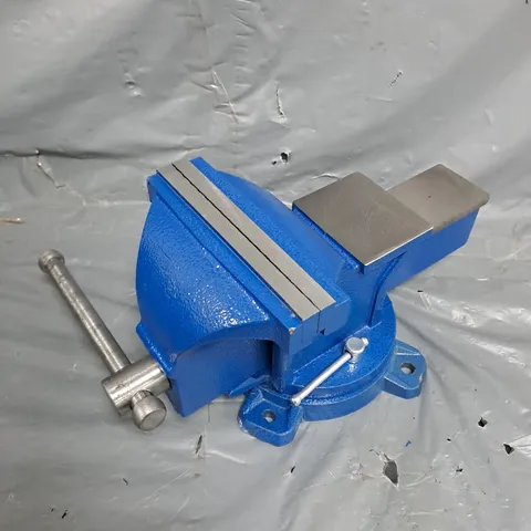 CAST IRON DESK VICE IN BLUE