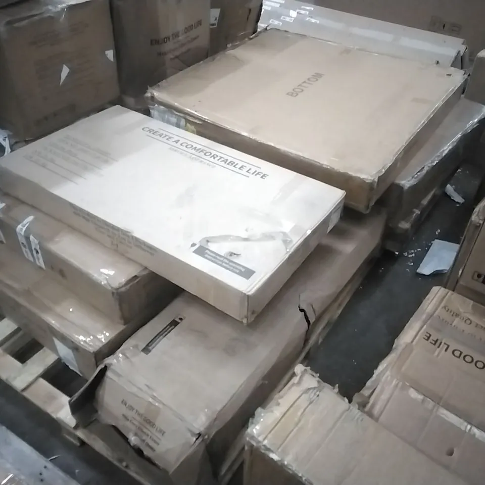 PALLET CONTAINING ASSORTED FLAT PACK FURNITURE PARTS