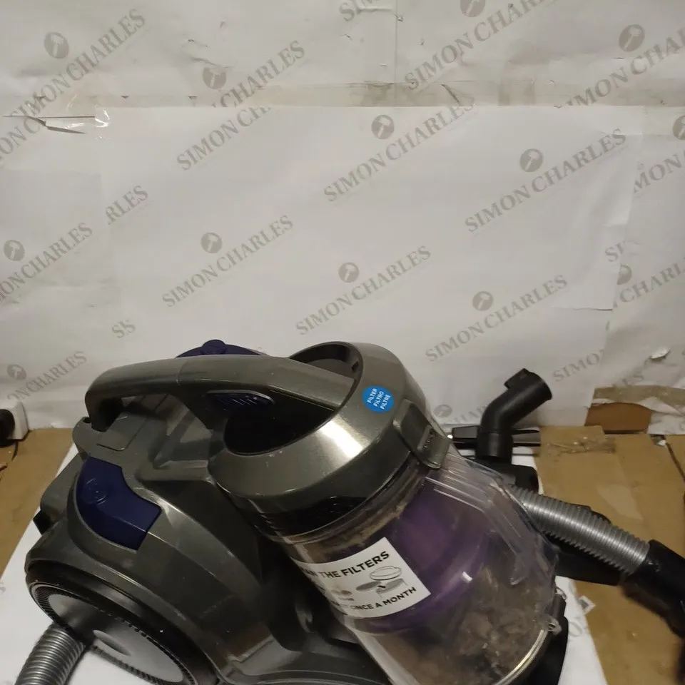 RUSSELL HOBBS TITAN 2 PET CYLINDER VACUUM IN GREY AND PURPLE