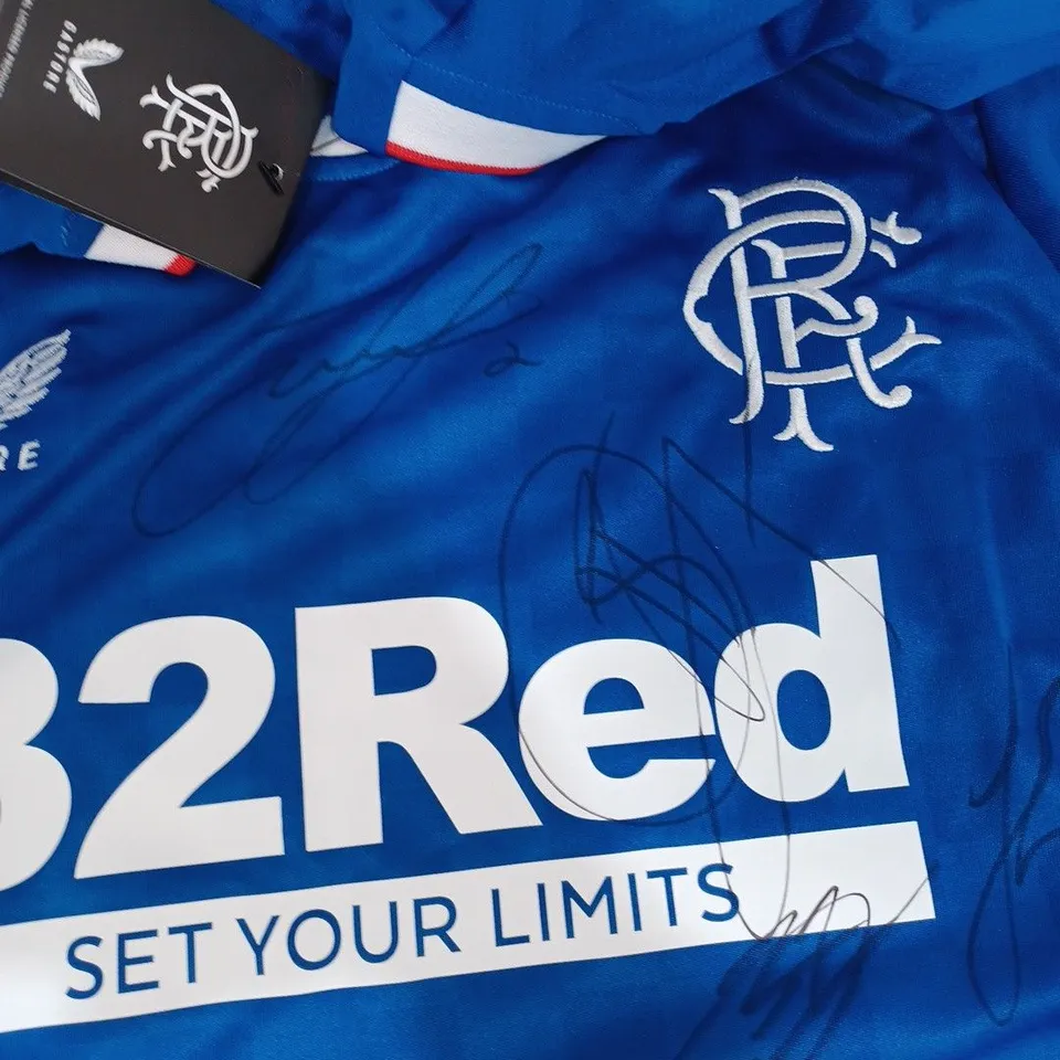 RANGERS 2022/23 HOME REPLICA SHIRT SIGNED 