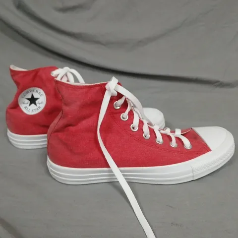 CONVERSE ALL STAR HIGH-TOP TRAINERS IN RED - UK 7