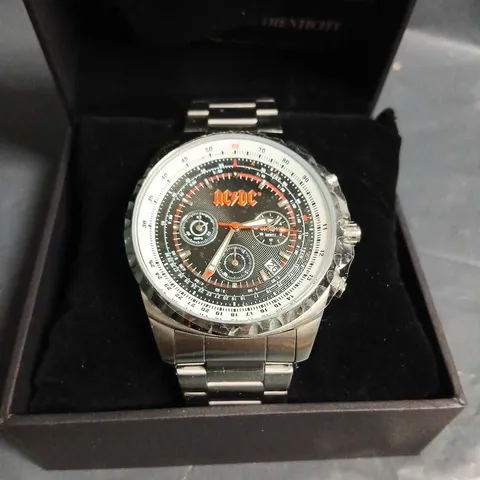AC/DC WRISTWATCH – STAINLESS STEEL BRACELET, BOXED