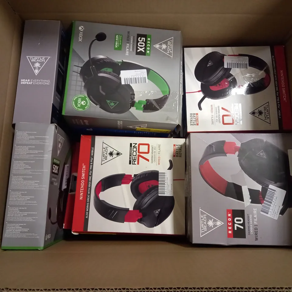 APPROXIMATELY 22 TURTLE BEACH HEADSETS TO INCLUDE RECON 70, RECON 50P, RECON 50X, ETC