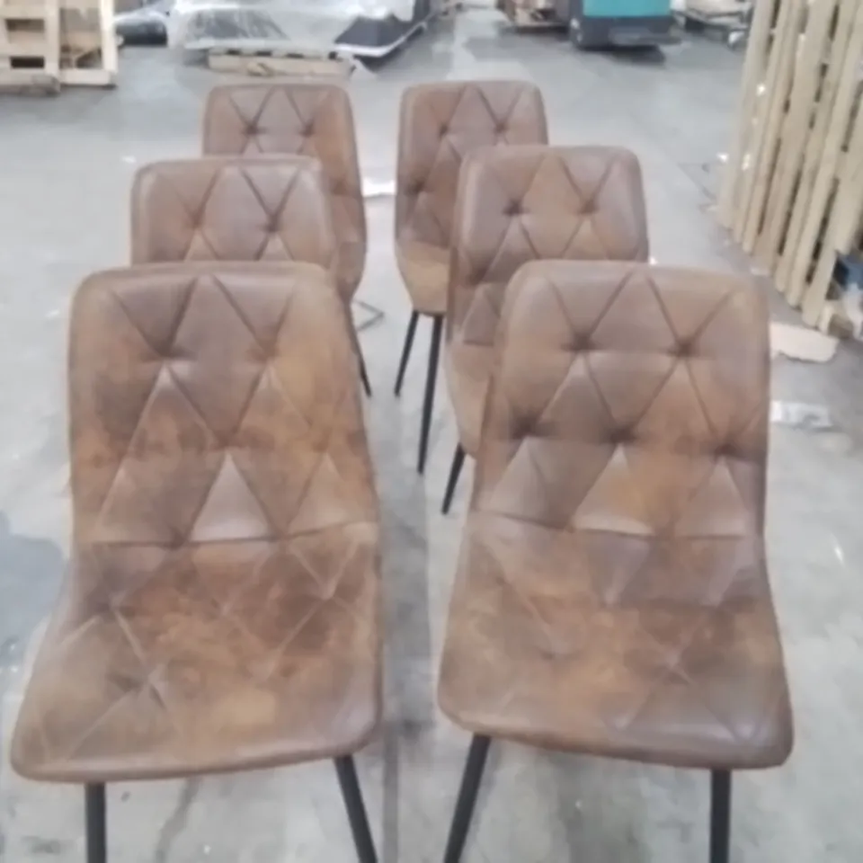 ABISHANTH UPHOLSTERED DINING CHAIRS SET OF 6