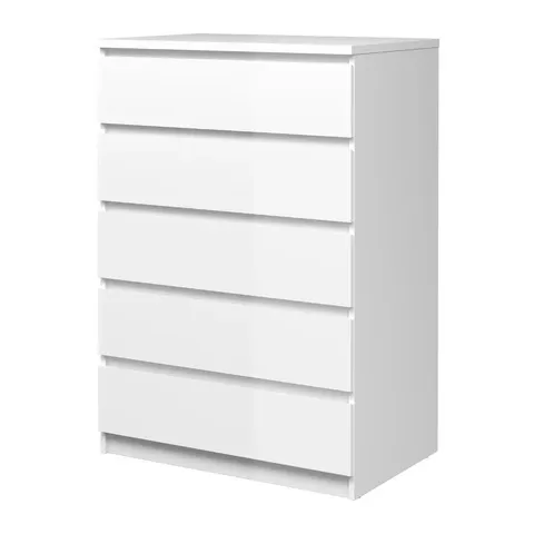 BOXED BIELAWSKI 5 DRAWER 77cm CHEST OF DRAWERS (2 BOXES)