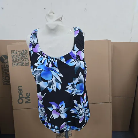 BONPRIX HIDDEN SUPPORT TOP BLACK MULTI SIZE 24