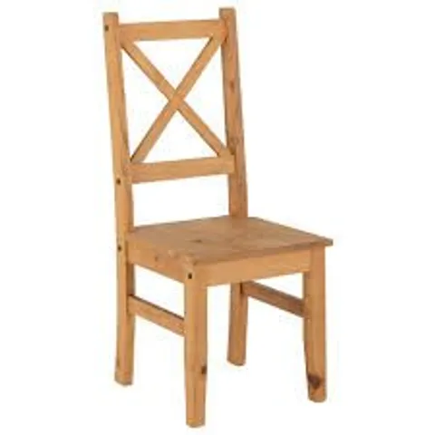 BRAND NEW BOXED HOMESDIRECT365 SALVADOR DISTRESSED WAXED PINE CHAIR
