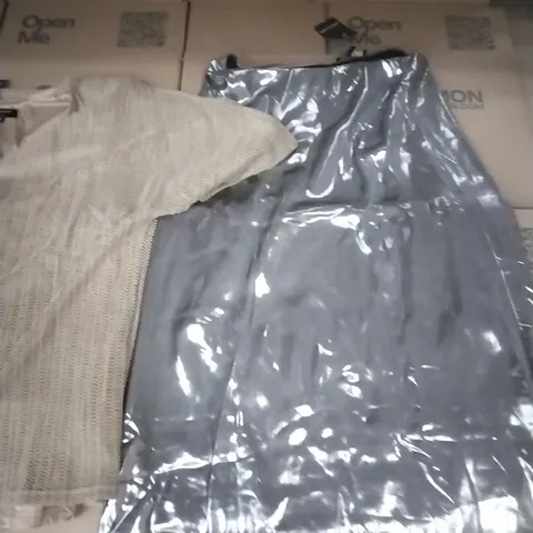 PALLET OF BRAND NEW WOMENS QUALITY DESIGNER CLOTHES APPROXIMATELY 130 TO INCLUDE; SKIRTS, TOPS, DRESSES ETC