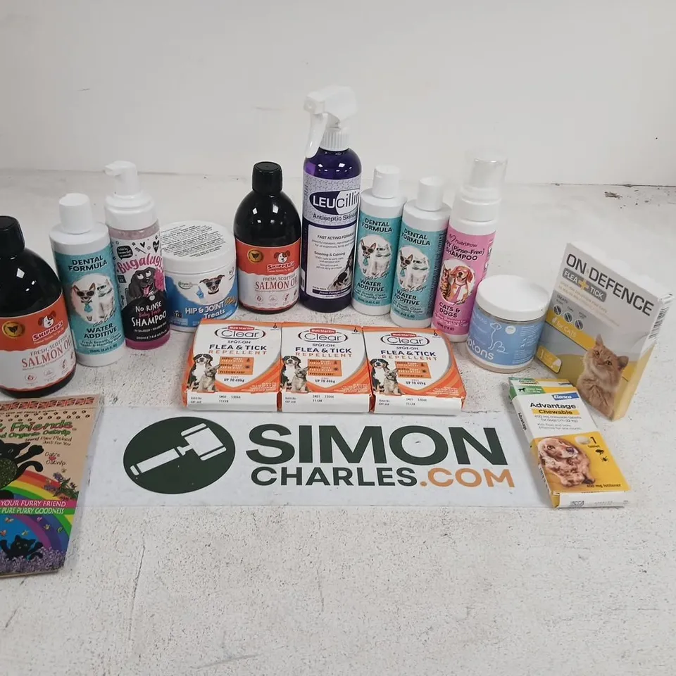 PET CARE ASSORTMENT BUNDLE – FLEA AND TICK TREATMENTS, SHAMPOOS, DENTAL CARE & SUPPLEMENTS (AS PICTURED)