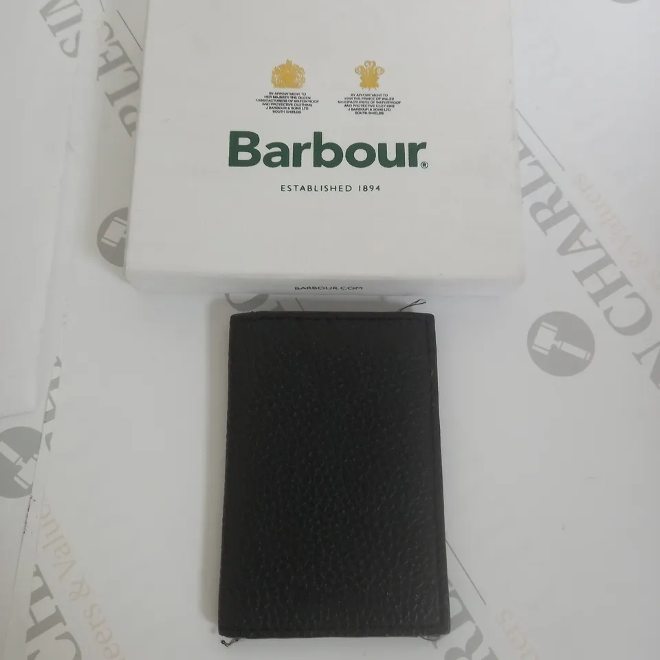 BOXED BARBOUR FAUX LEATHER WALLET