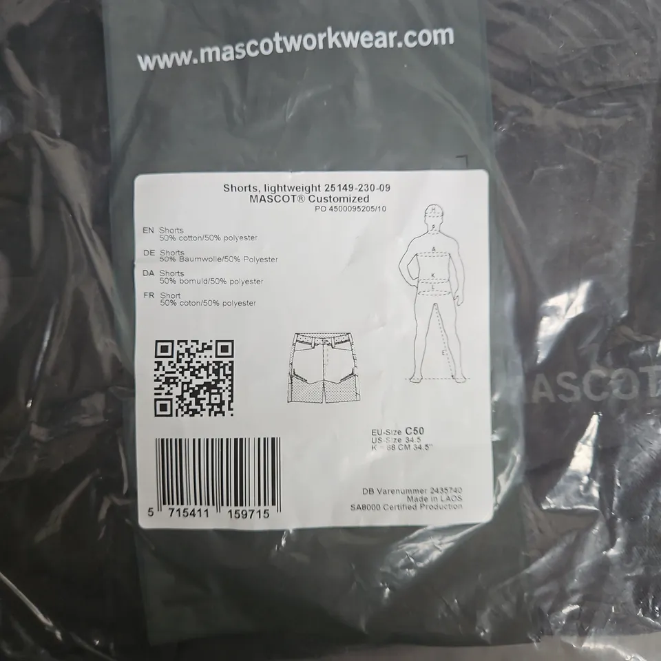 MASCOT WORKWEAR SHORTS – LIGHTWEIGHT, MEN'S UK 34 (US 34 / EU 50)