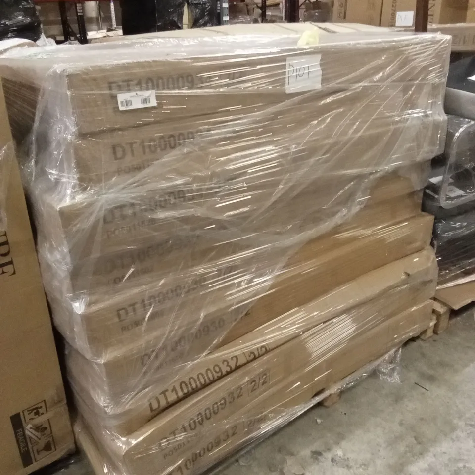 PALLET OF ASSORTED DESIGNER INCOMPLETE FURNITURE PARTS AND PIECES