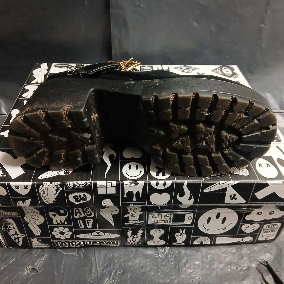 BOXED PAIR OF KOI TIRA BLACK MARY JANE SHOES - UK SIZE 3