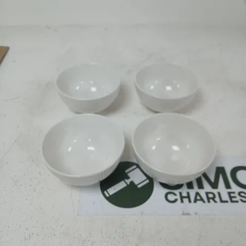 WHITE CERAMIC BOWLS – SET OF 4