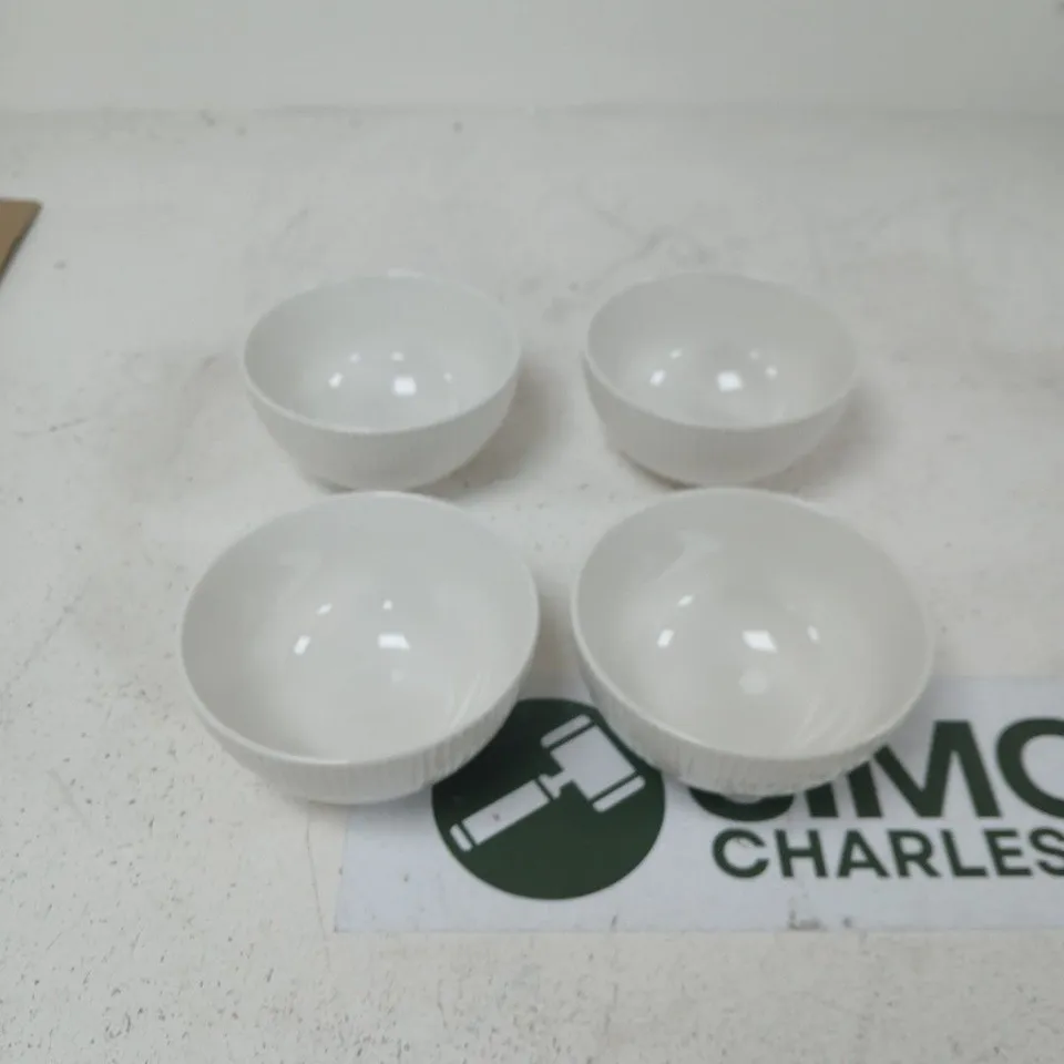 WHITE CERAMIC BOWLS – SET OF 4