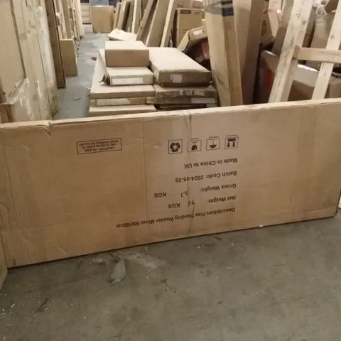 BOXED FREE STANDING WOODEN MIRROR 50 x 160cm