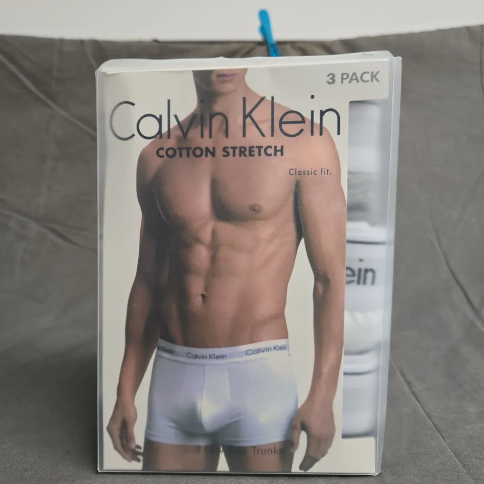 BOXED CALVIN KLEIN LOW RISE TRUNKS - X3 - SIZE L