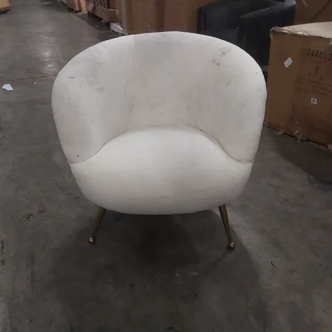 BUGATTI FAUX SHEEP WOOL ARMCHAIR