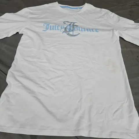 JUICY COUTURE LOGO KIDS T-SHIRT, WHITE - UK SIZE 12-13 YEARS