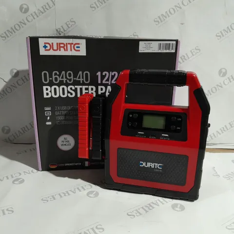 BOXED DURITE O-649-40 12/24VDC JUMP STARTER PACK 