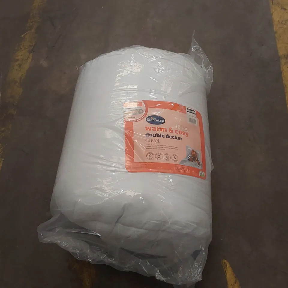 BAGGED SILENTNIGHT 18 TOG WARM & COSY DOUBLE DUVET
