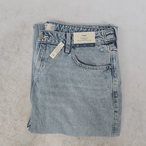 HOLLISTER BAGGY JEANS IN BLUE SIZE UK 18