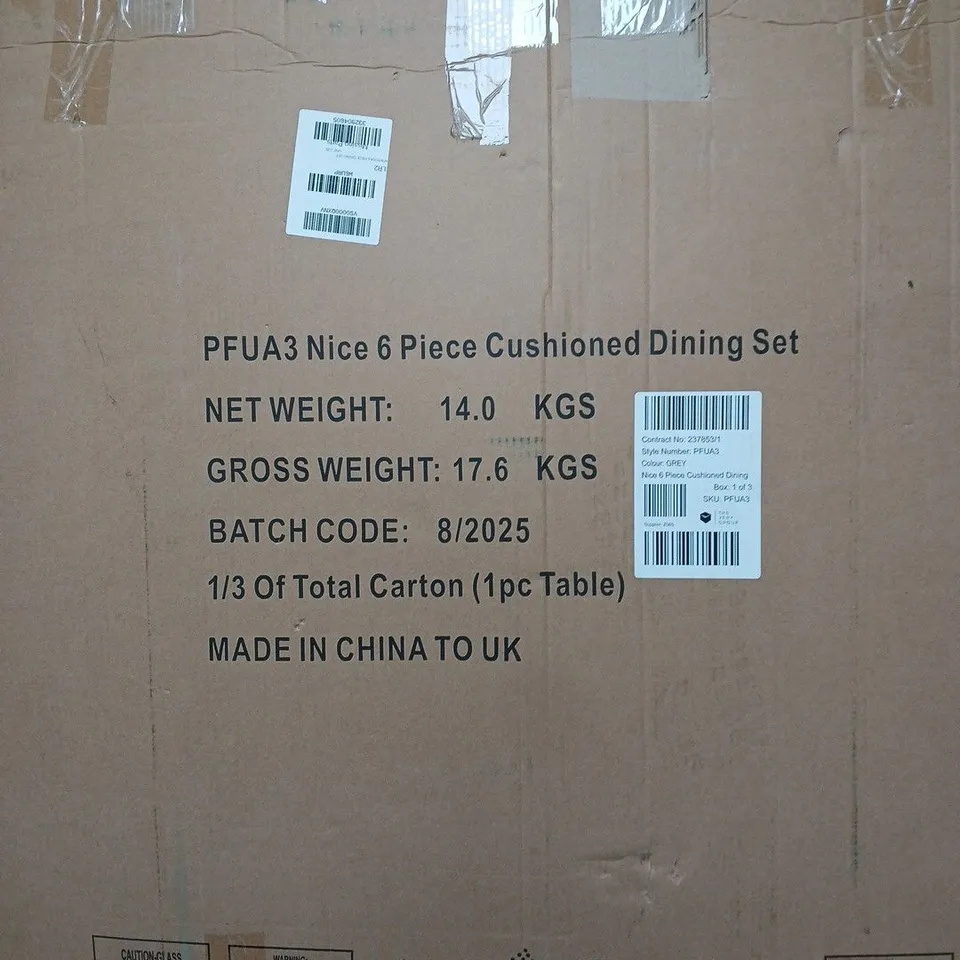 BOXED SANTA ROSA 6-PIECE DINING SET (1 BOX) - COLLECTION ONLY RRP £129.99
