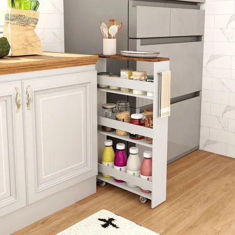 BOXED PARTICLE BOARD BAR CART