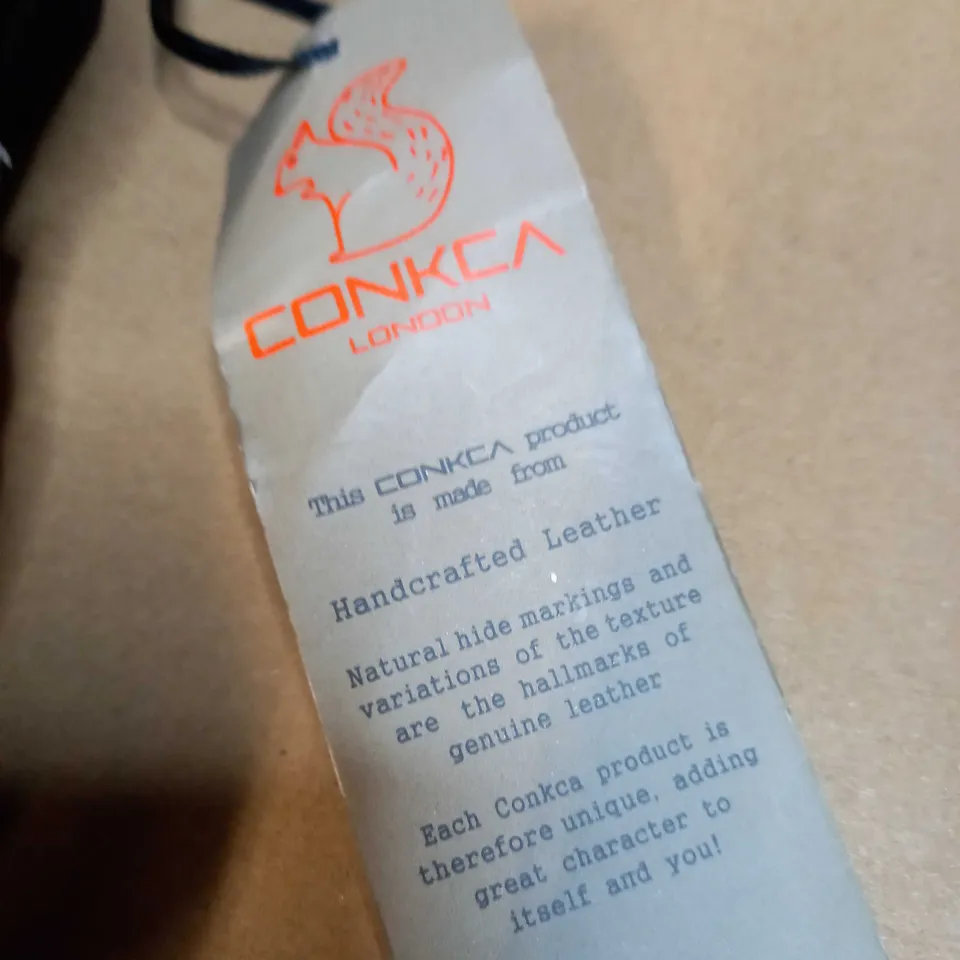 CONKCA BLACK HAND CRAFTED LEATHER BACK PACK