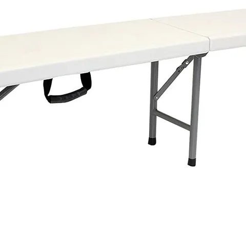 BOXED OYPLA 6FT 1.8M FOLDING HEAVY DUTY OUTDOOR 4 PERSON TRESTLE BENCH CHAIR 