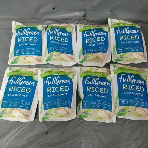 8 PACKETS OF FULLGREEN RICED CAULIFLOWER 200G