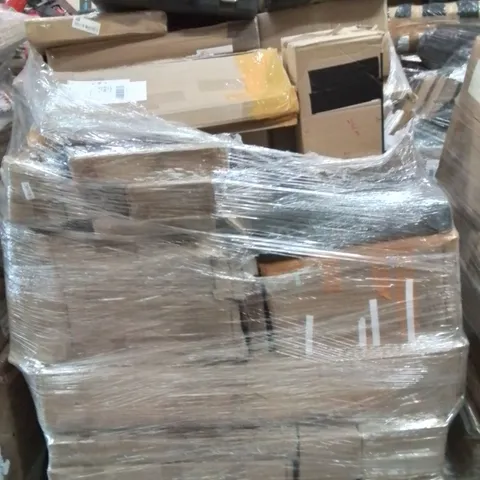 PALLET CONTAINING VARIOUS ASSORTED ITEMS TO INCLUDE, HOT GLUE GUN, LARGE RACHET SET, CAR BUFFER SET AND LOTS MORE UNMARKED BOXED ITEMS