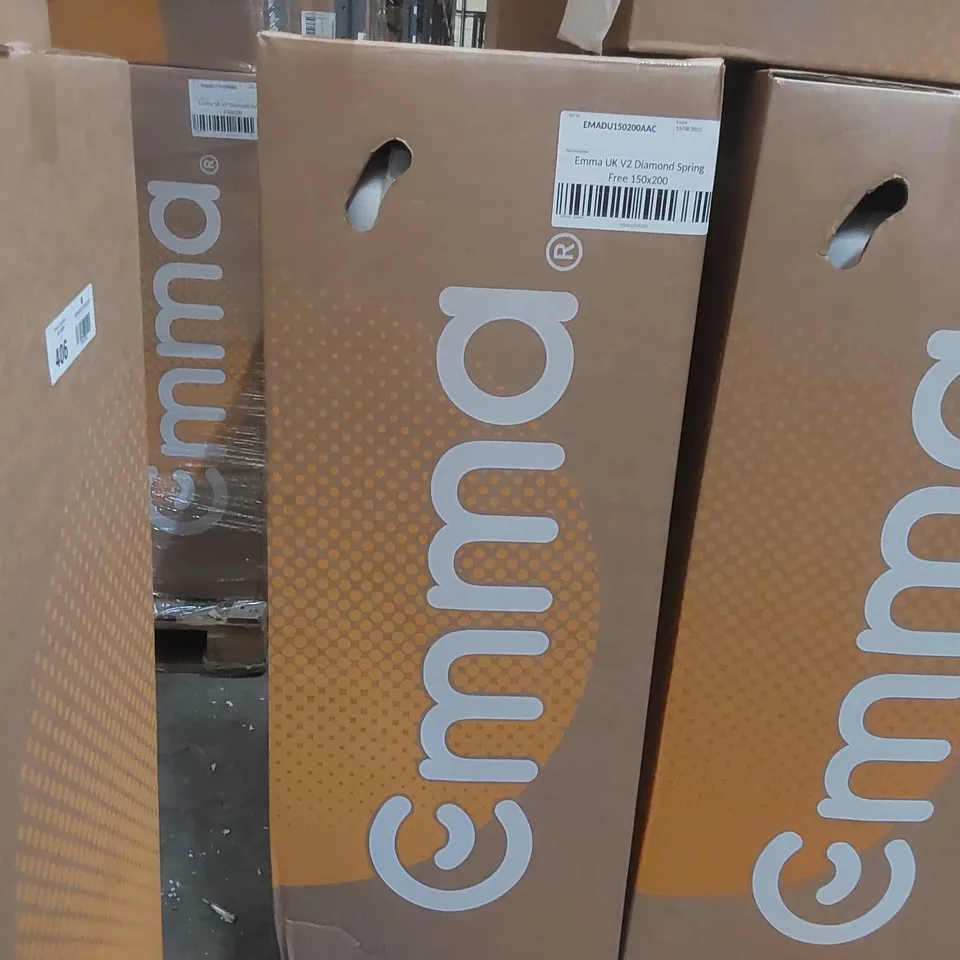 BRAND NEW BOXED EMMA UK V2 DIAMOND SPRING FREE 150 x 200CM KING SIZE MATTRESS 