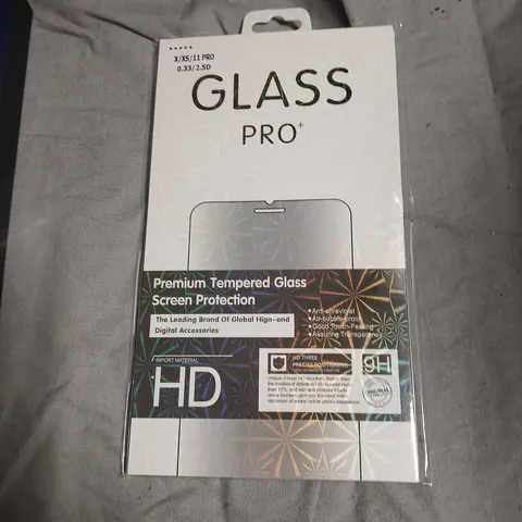 box of assorted mobile phone accessories including Glass Pro+ Tempered Smartphone Screen Protectors + USB Power Adapter – Assorted Accessories