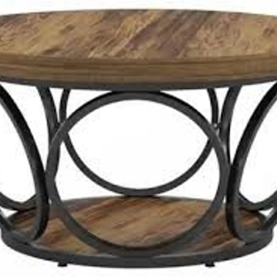 BOXED COFFEE TABLE - BLACK/WOOD (1 BOX)