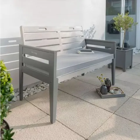 BOXED FLORENITY GRIGIO 2 SEAT BENCH