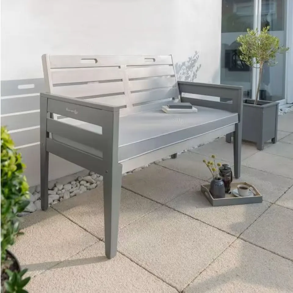 BOXED FLORENITY GRIGIO 2 SEAT BENCH