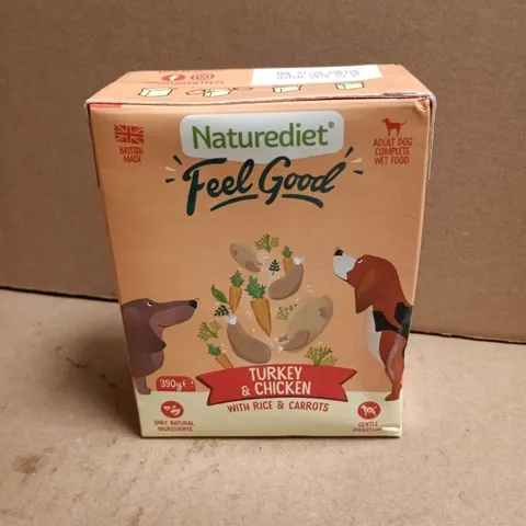 APPROXIMATELY 18 NATUREDIET FEEL GOOD TURKEY & CHICKEN WITH RICE & CARROTS (390G)