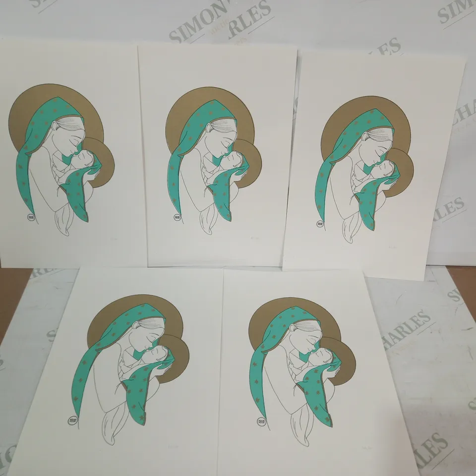 LOT OF 5 LIMITED POLIKI POLIKI ART PRINTS (41, 42, 43, 44, 45/50)