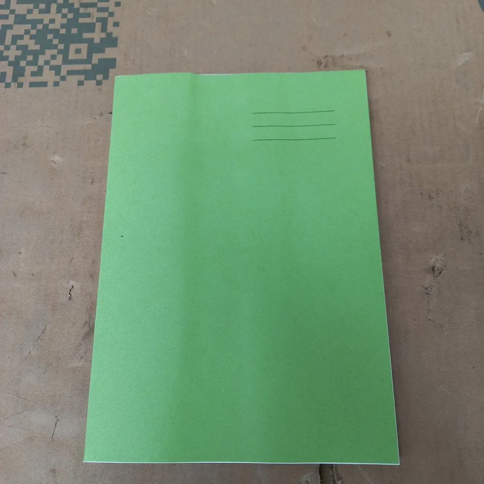 100X BRAND NEW A4 32 PAGE GREEN WRITING BOOK (NO MARGIN)