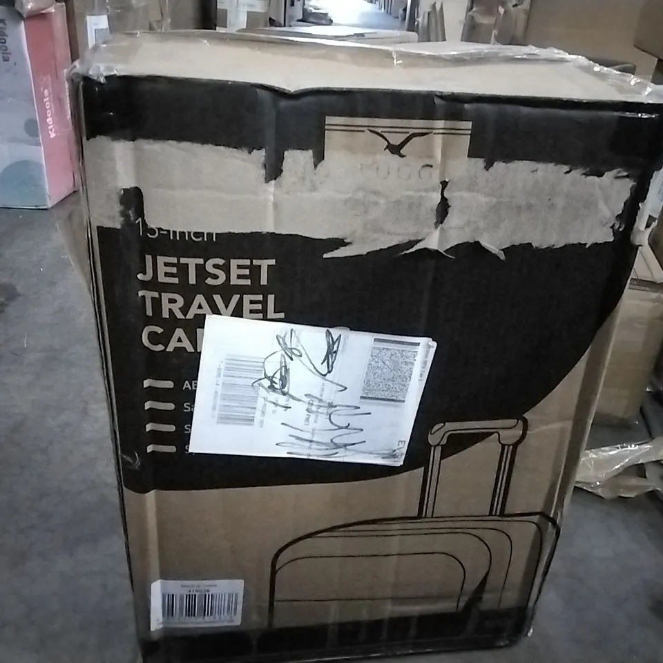 BOXED 15INCH JET-SET TRAVEL CABIN BAG SILVER