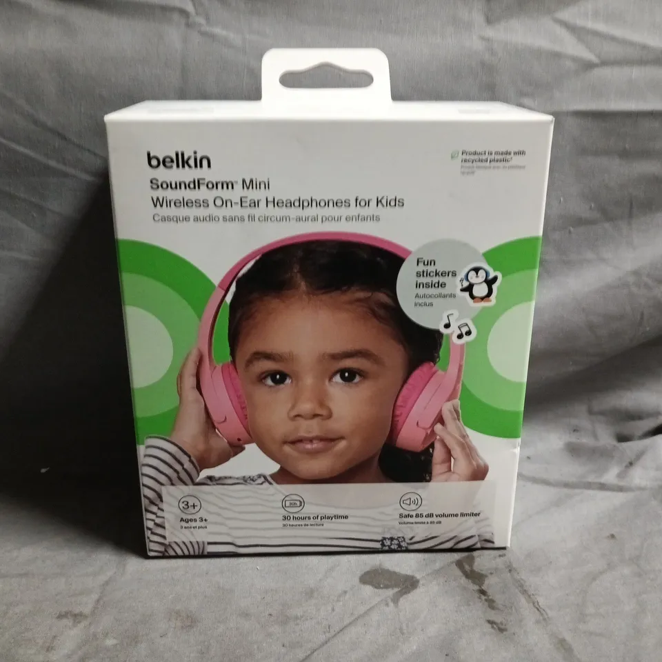 SEALED BELKIN SOUNDFORM MINI WIRELESS ON-EAR HEADPHONES FOR KIDS