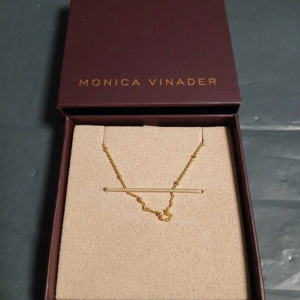 MONICA VINADER NECKLACE– GOLD TONE (BOXED)