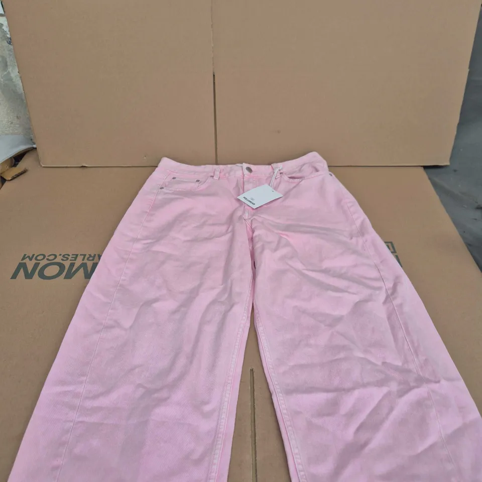 PULL&BEAR BARREL FIT PINK JEANS, UK 12 (EU 40, US 8)