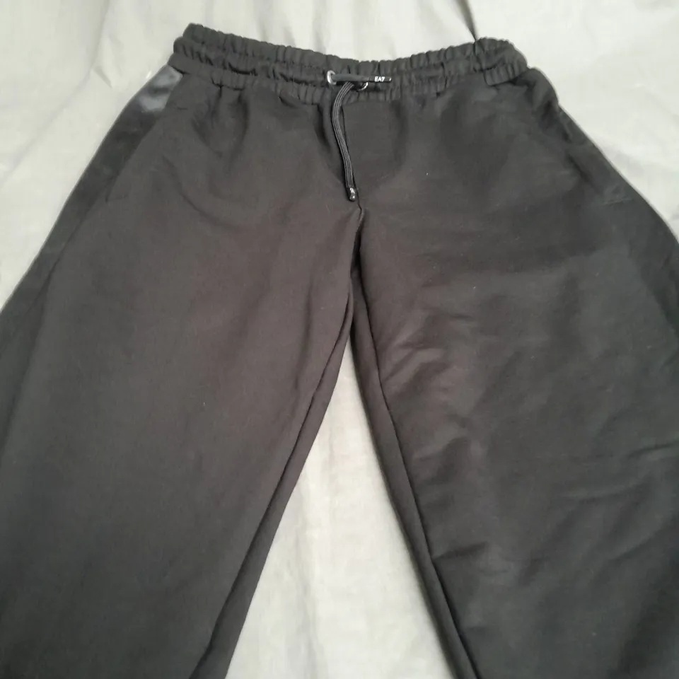 EMPORIO ARMANI BLACK TRACKSUIT PANTS - MEDIUM