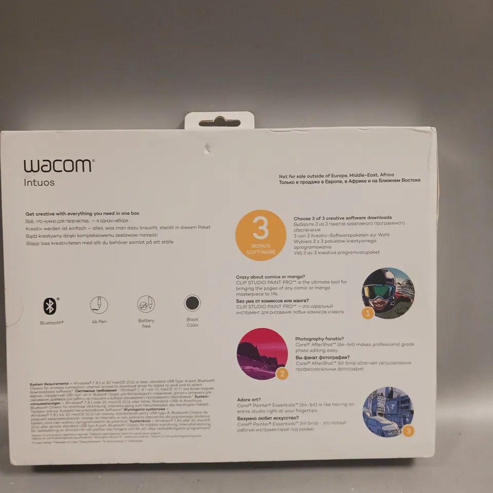 BOXED AND SEALED WACOM INTUOS CREATIVE PEN TABLET KSO-B470(B)